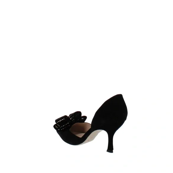 KATE SPADE Sterling Studded Bow Pointed Toe Pumps D’Orsay Black Dress Shoes 9 - Picture 10 of 11